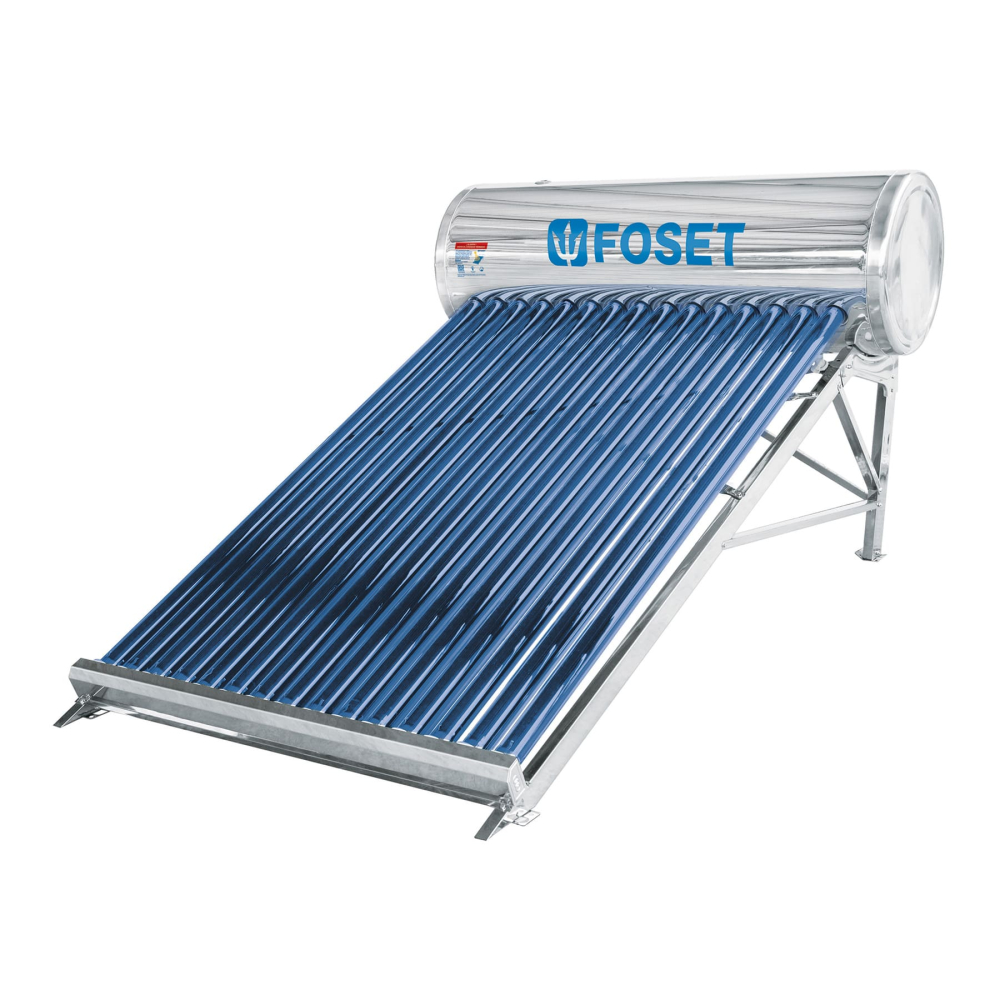 Calentador solar de agua, 15 tubos, 195L, 5 personas, Foset CALE-15S