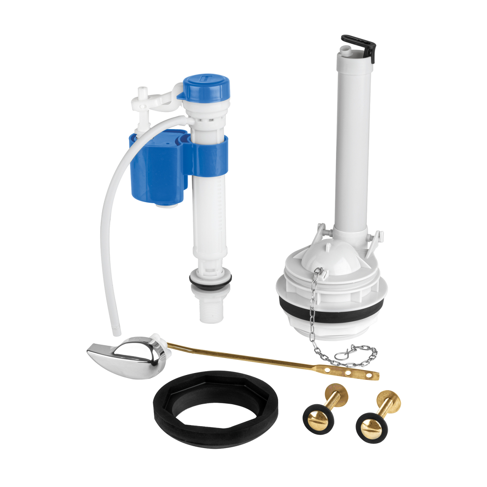 Jgo de reparación p/WC, c/válv ajuste y tornillos metálicos VW-059