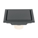 Resumidero reversible 4', anti olores, acero inox, negro, Aq RS-703M