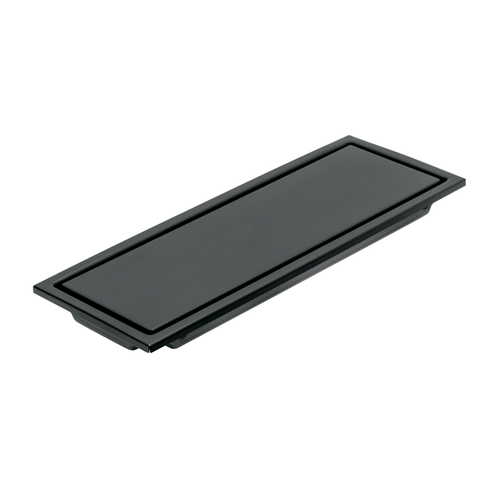 Resumidero rectangular 30x11cm reversible, negro, FOSET AQUA RS-704M