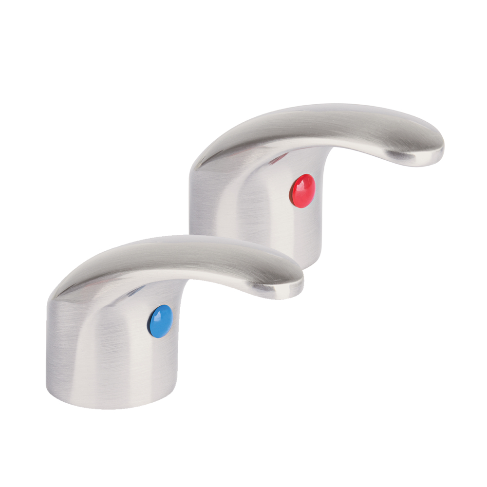 Juego de manerales tipo palanca p/lav-fregadero, satín,Aqua AQMM-62N