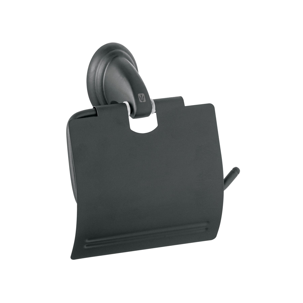 Portarrollo metálico acabado negro, Foset Aqua AQA-82M