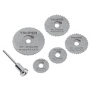 Kit de minidiscos sierra p/herramienta rotativa,5 pzs,TRUPER MOTO-5D