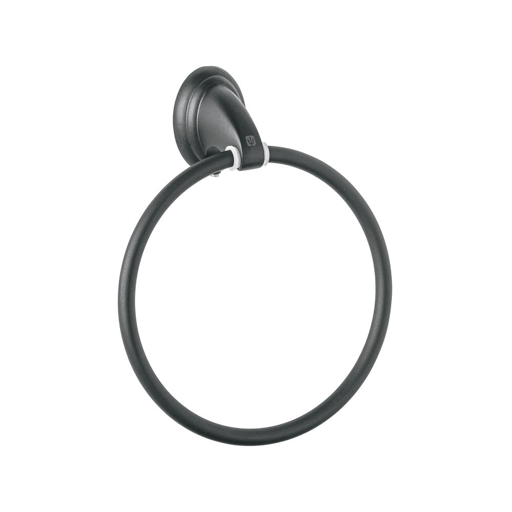 Toallero argolla metálico acabado negro, FOSET AQUA AQA-87M