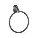 Toallero argolla metálico acabado negro, Foset Aqua AQA-87M