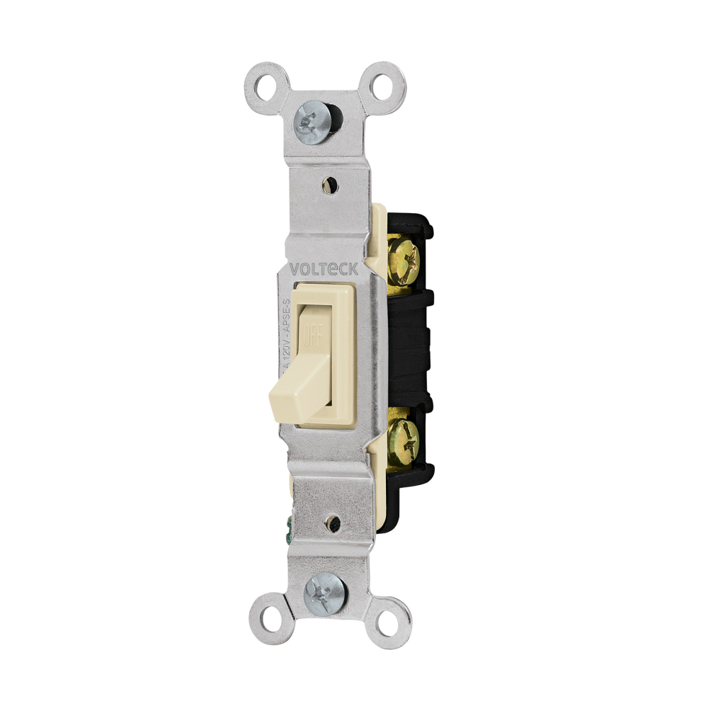 Interruptor vertical de palanca, Standard, marfil, Volteck APSE-S