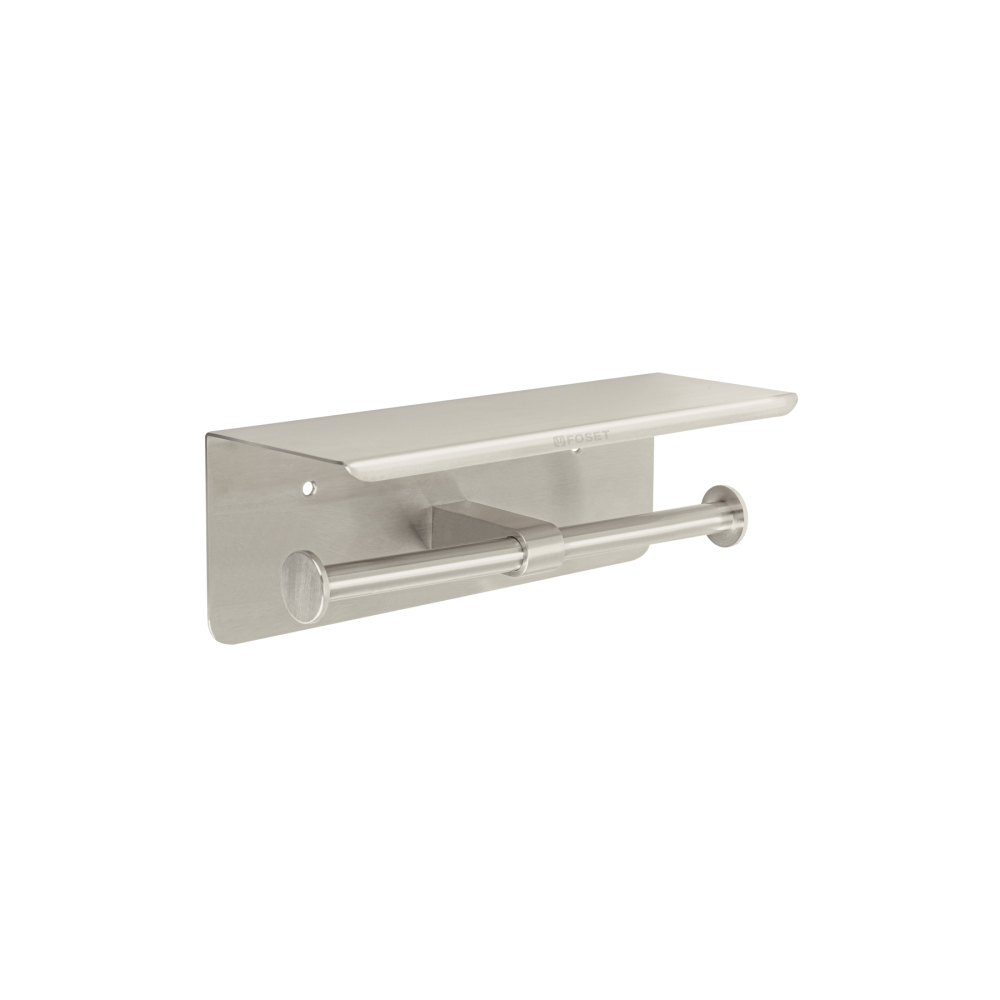 Portarrollo doble en satín con soporte para celular, Riviera RIA-85N
