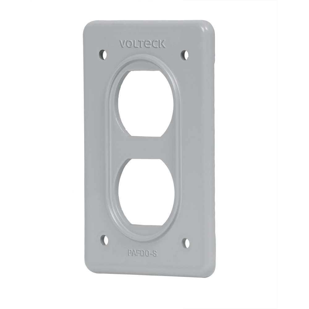 Placa tipo FS, doble, de sobreponer, Volteck PAFDO-S