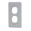 Placa tipo FS, doble, de sobreponer, Volteck PAFDO-S
