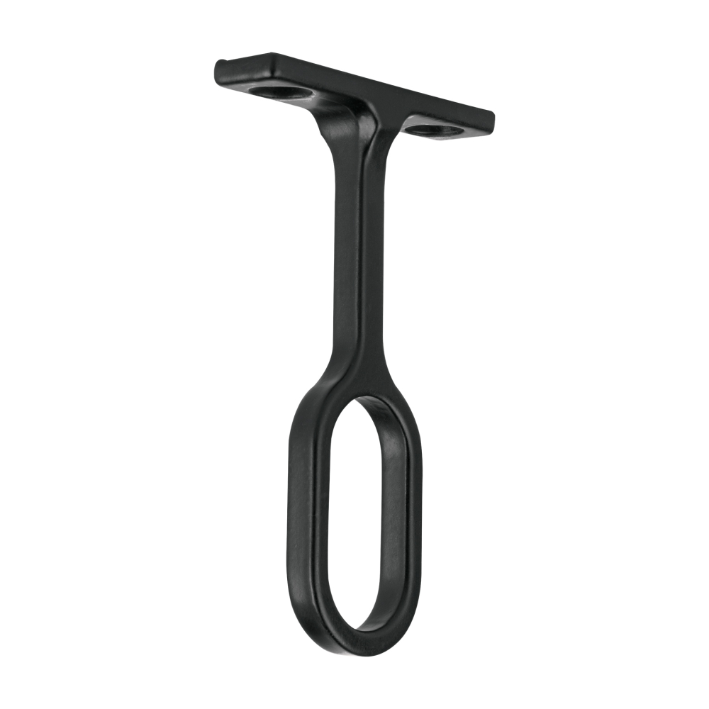 Soporte negro para tubo ovalado de closet, HERMEX STO-5N