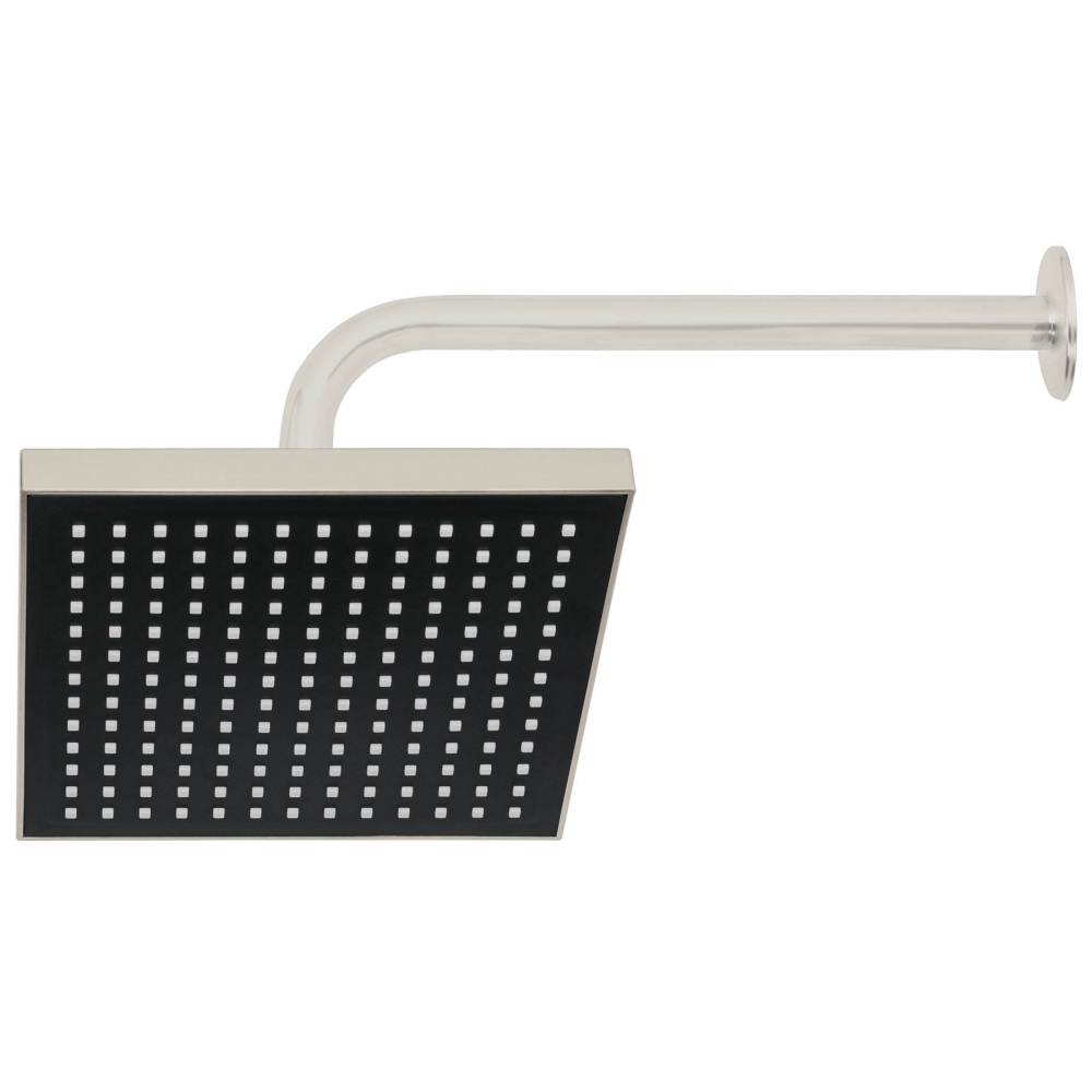 Regadera cuadrada ABS 8' acabado satín con brazo, Foset R-405N