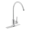 Monomando para fregadero, cuello alto, cromo, Foset Tubig TBF-83