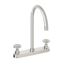 Mezcladora para fregadero, manerales redondos,satín, Tubig TBF-81N