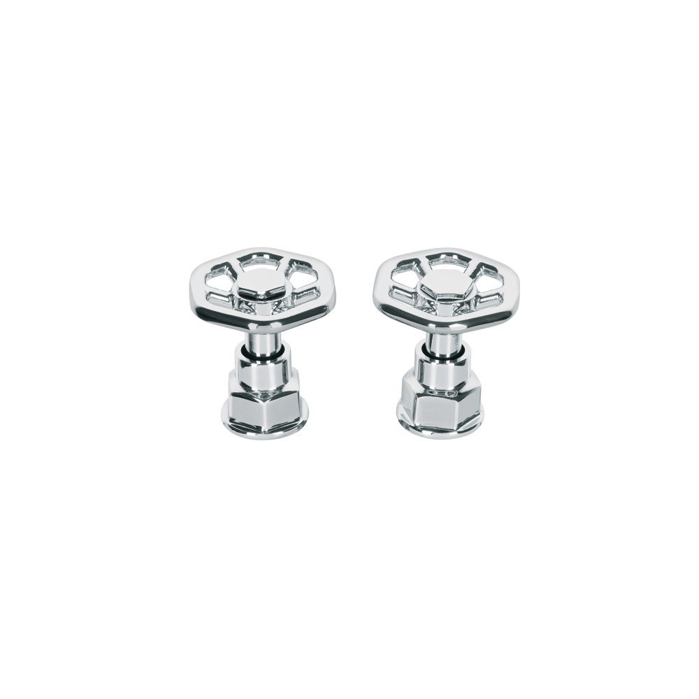 Juego de 2 manerales para mezcladora, volante, cromo, Tubig TBMM-61