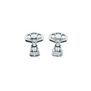 Juego de 2 manerales para mezcladora, volante, cromo, Tubig TBMM-61
