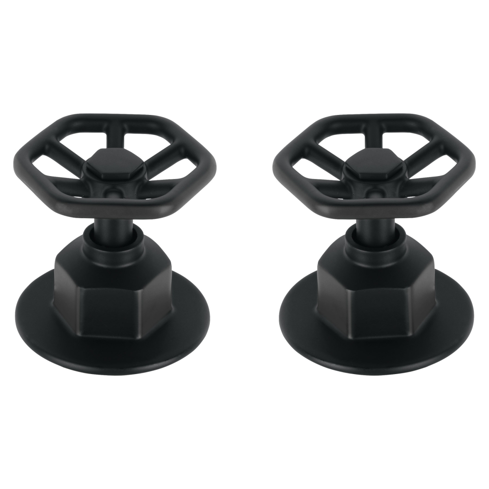 Juego de 2 manerales para regadera, volante, negro, Tubig TBMR-61M