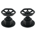 Juego de 2 manerales para regadera, volante, negro, Tubig TBMR-61M
