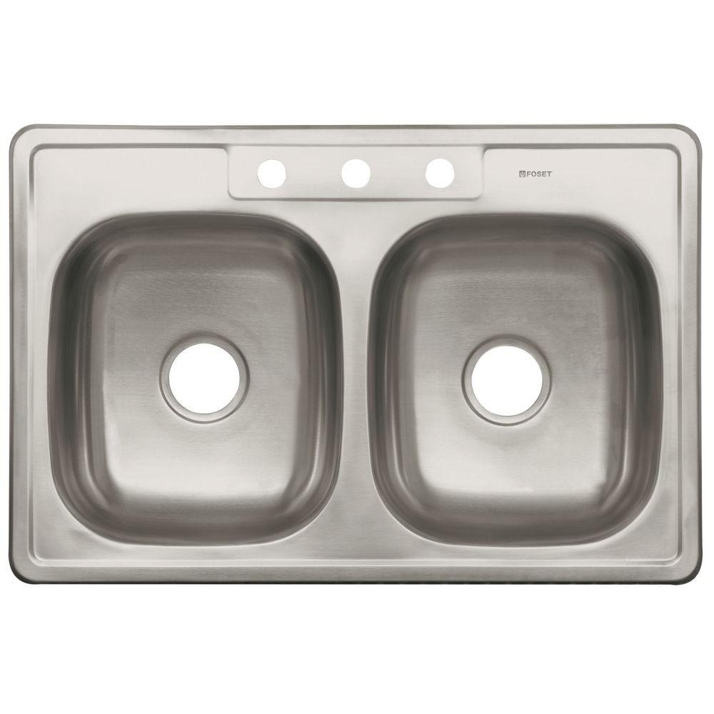 Tarja de empotrar 84x56cm doble tina, Foset Basic TA-842TB