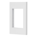 Placa 1 ventana, 3 módulos, línea Española, color blanco PPTR-EB