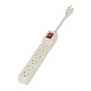Multicontacto 16 AWG doméstico 6 entradas, Volteck MUL-6E