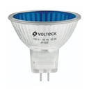 Lámpara de halógeno azul 50 W tipo MR16 en caja, Volteck JR-50Z