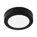Luminario LED tipo plafón 6 W, redondo, luz de día, negro PLA-223L