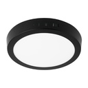 Luminario LED plafón 12W 6500K, redondo, negro, VOLTECK PLA-225L