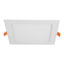 Luminario ultra delgado LED 12W empotrar cuadrado luz cálida EMP-401LC