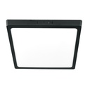 Luminario LED tipo plafón 24 W, cuadrado, luz de día, negro PLA-233L