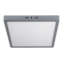 Luminario LED tipo plafón 24 W, cuadrado, luz de día, gris PLA-221L
