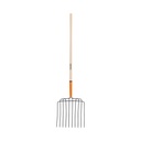 Bieldo para estiércol 10 dientes, mgo largo 48', cab/soldada BPJ-10L