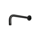 Brazo recto con chapetón para regadera, 30 cm, negro mate BCH-600M