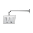 Regadera cuadrada 6', acero inox, con brazo, cromo, Túbig R-414