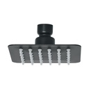 Regadera cuadrada 4', acero inox, sin brazo, negro, Tubig R-413SM