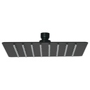 Regadera cuadrada 8', acero inox, sin brazo, negro, Túbig R-415SM
