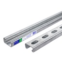 Perfil monocanal perforado de 3 m, 4 x 2 cm cal. 14, VOLTECK PU-142P