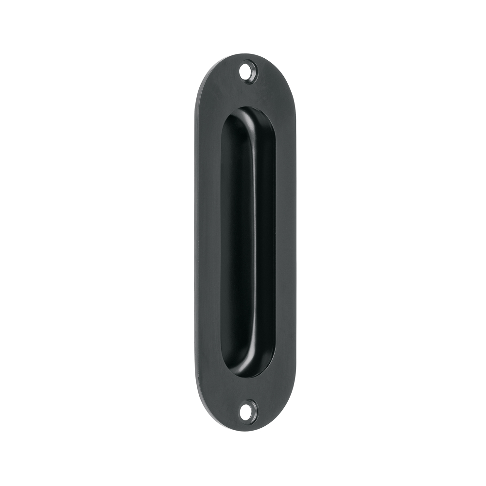 Jaladera de embutir ovalada acabado negro, HERMEX JALE-62