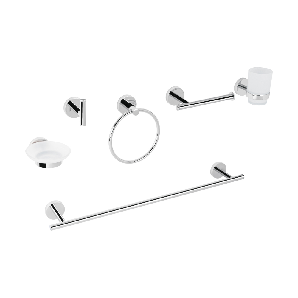 Juego de 6 accesorios para baño acabado cromo, Foset Tubig TBA-7000