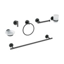 Juego de 6 accesorios para baño acabado negro, Foset Tubig TBA-7000M