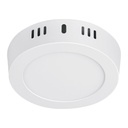 Luminario LED tipo plafón 6 W, redondo, luz cálida, blanco PLA-203LC