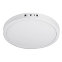 Luminario LED tipo plafón 24 W, redondo, luz cálida, blanco PLA-209LC