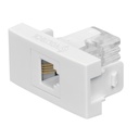 Toma de teléfono, línea Oslo, color blanco, Volteck TE-OB