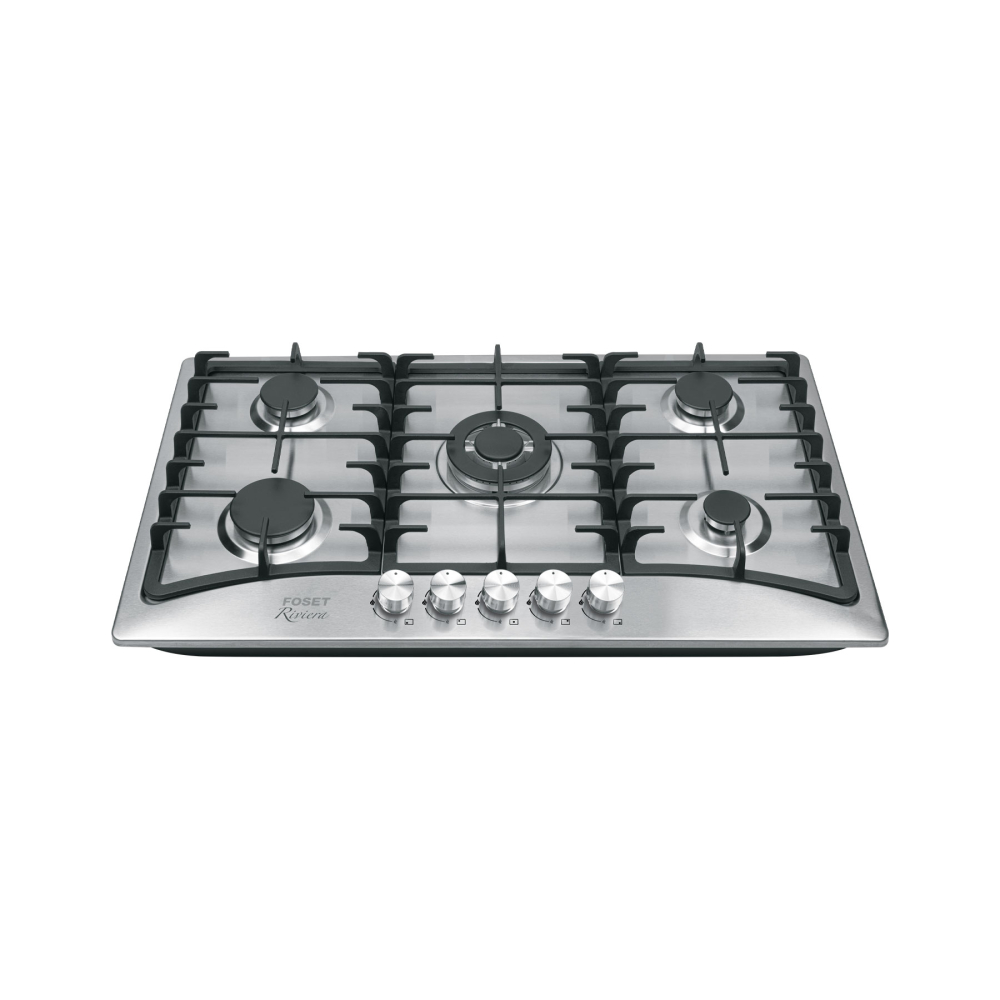 Parrilla gas empotrable 90cm, 5 quem, acero inox, Riviera PAE-905GA