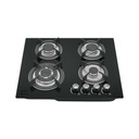 Parrilla gas empotrable 60cm, 4 quem, vidrio negro, Riviera PAE-604GV