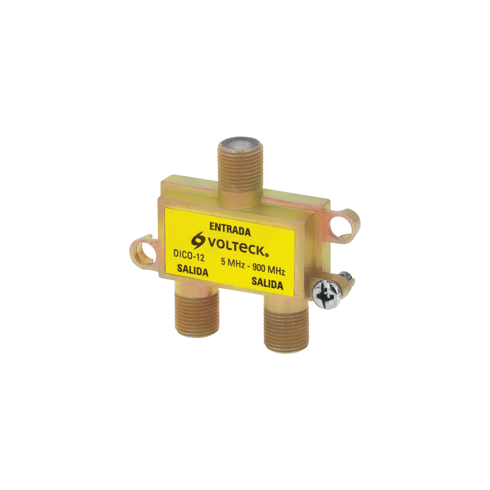 Divisor coaxial de 1 entrada y 2 salidas, Volteck DICO-12