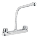 Mezcladora 8' fregadero cromo, cuello cobra,hexagonal, BASIC F-319