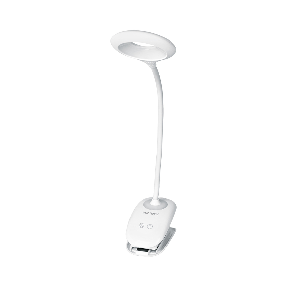 Lámpara escritorio LED 4 W recargable c/clip, 3 intensidades LES-40L
