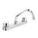 Mezcladora 8' fregadero cromo, cuello corto,hexagonal, BASIC F-317