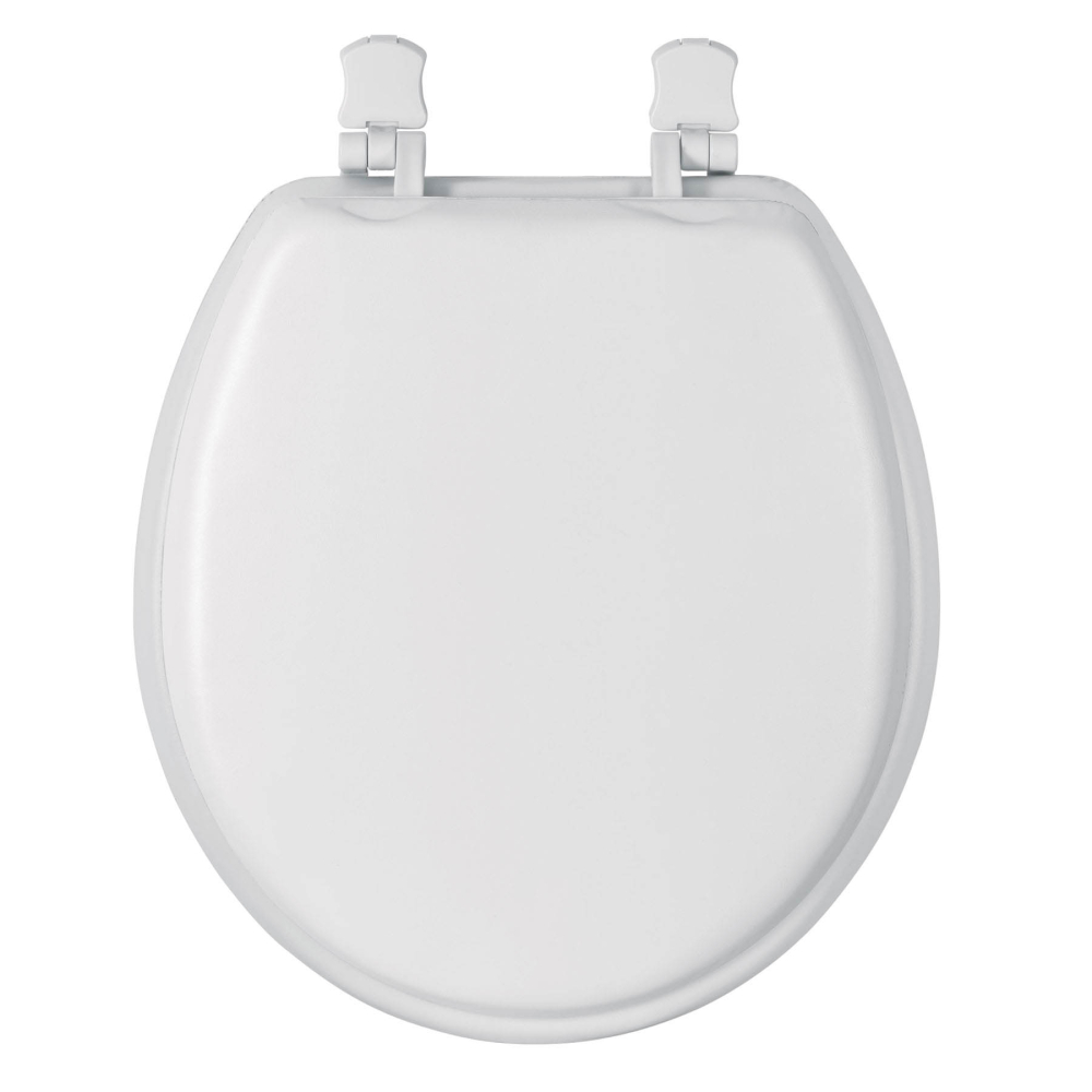 Asiento redondo acojinado para WC, cerrado, blanco, FOSET AAWC-40B