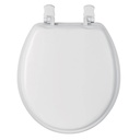 Asiento redondo acojinado para WC, cerrado, blanco, FOSET AAWC-40B